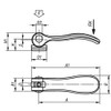 KIPP Eccentric Lever - M4 Internal Thread - Aluminium Handle