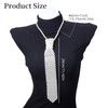 NICENEEDED Pearls Neck Tie, Handmade Weaving Shirt White Pearls Tie
