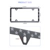 BGGTMO American Flag License Plate Frames- Black Stainless Steel Car