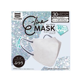 Mask Habit E-line MASK Eline Mask Cool (Pale Gray x Steel Gray / Gray Blue) Normal Pack of 30