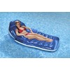 80" Inflatable Transparent Blue Adjustable Swimming Pool Lounger