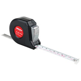 SOLA TALMETER Tape Measure 3 m / 16 mm - Pocket Tape Measure with Compass and Marking Function - Steel Tape Painted White with mm Scale - Accuracy Class II - Roll Metre with Fixed End Hook - Length 2