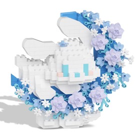 Micro Mini White Dog Moon Animal Building, Cute Dog Mini Building Blocks Set, Colorful Dog Toy Educational Creative Model Building, for Girls and Boys Age 6-14, Gift for Christmas, Birthda