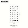 WEEKINK Script Letter Temporary Tattoo Alphabet – Custom Name &