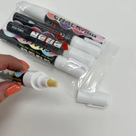 Liquid Chalk Markers [Pack of 5] for Business: Liquid Chalk Markers for Blackboard, Liquid Chalk Markers for Glass, Liquid Chalk Markers, Liquid Ink Markers, White Liquid Chalk