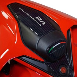 labelbike - 3D Sticker Motorcycle Rear Protection and Decoration Made of Resin Compatible with Ducati Streetfighter V2 V2S 2025 Colour Carbon