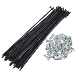 RATCHROLL 1 Set Universal Bicycle Spokes 13G 130mm Length Bike Wheel Spokes Nipple Black 45 Steel