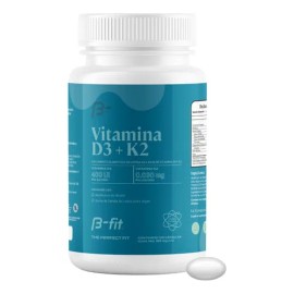 B-fit Vitamina D3 Y K2 120 Caps Con Aceite Linaza Y Girasol Sabor 120 Porciones