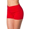 Alkato Womens' High Waist Sport Shorts Short Leggings, Red, 12