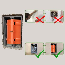 Sumnacon 5 Pack Drywall Outlet Markers Outlet Marker for Drywall Installation with Steel Tips ABS Plastic Drywall Marking Tool for Electrical Outlets Orange Easy Drywall Outlet Marking Tool