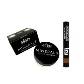 Kit Polvo Fijador Adara Minerals Loose Powder + Contorno IVY Perfect Fix | Natural