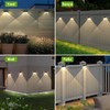 Solar Fence Lights Outdoor - 3000/4000/6000K 3 Mode, IP65 Waterproof