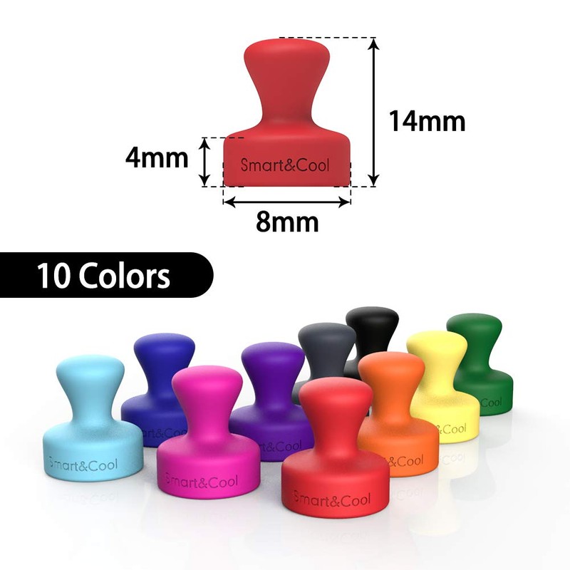 SMART&COOL 20pcs Small Fridge Magnets - Neodymium Magnet for Whiteboard,
