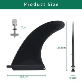Removable Surfboard Fin, SUP Longboard Fin with Fin Screws, Surfboard Fin Water Separator for Sup Board, Inflatable Kayak, Long Board