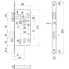 Grundmann WG Mortise Lock 300R Wedge Bit DM 50 Galvanised