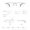 FONEX 180° Flip Titanium Glasses Frame for Men,Square Eyewear Optical