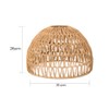 Handwoven Natural Jute Pendant Lampshade Rattan-Style Ceiling Light Shade for