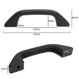 HAFRILY Car Door Handle Waterproof Car Door Handle Pull Bar for Motorhomes Trailers Caravans Boats, Black Door Grab Handle (2 Pack)