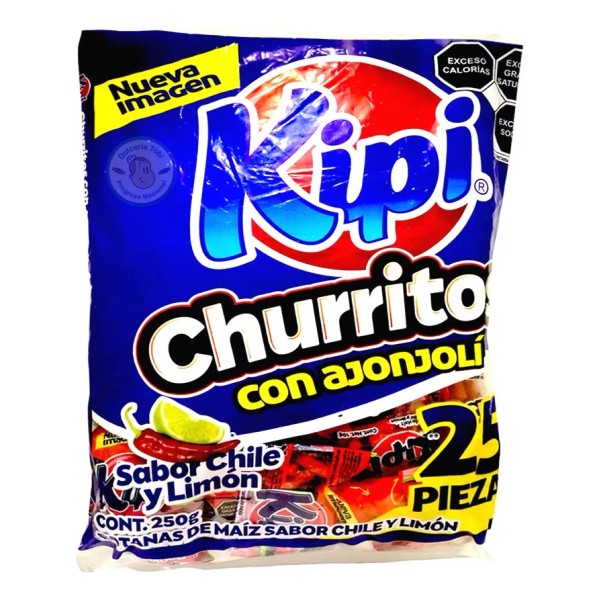 Kipi Churritos Con 25 Pzas De 10 G C/u