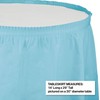 Pack of 6 Pastel Blue Pleated Disposable Plastic Picnic Party