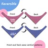 Raisingwell Birthday Dog Bandanas 2 Pack, 4 Pattern Reversible Blue