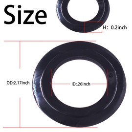 Generic 5 Pcs Kitchen Sink Drain Seal Rubber Washer for Basket Strainer Plug, Black