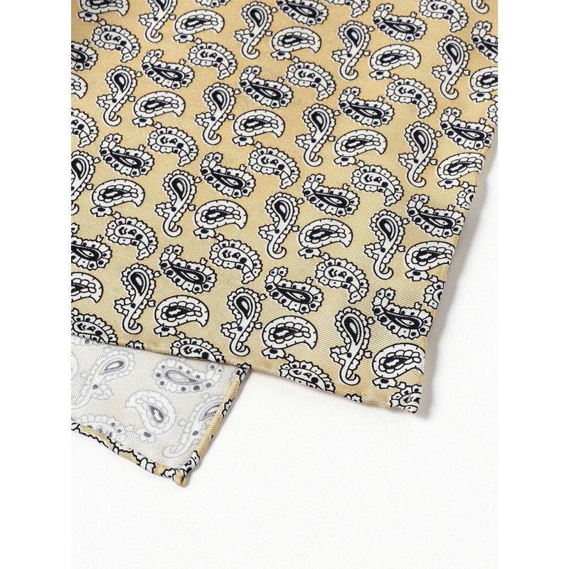 Beams Plus Men's Bandana Handkerchief Silk Mini Paisley Print Square,
