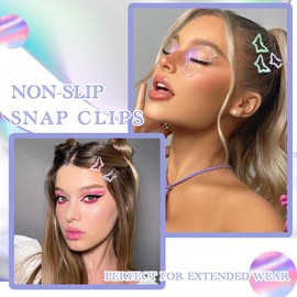 YAEISM 12PCS Butterfly Hair Clips Metal Snap Hair Accessories Non Slip 4 Colors Metal Y2K Hair Barrettes for Women Girls