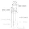 Chanzon LED Diodes, 5 mm/3 mm, Round/Flat Design, Transparent Lens,