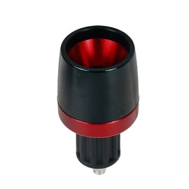 Modengzhe 2 Pcs Motorcycles Conical Aluminum Handlebar End Cap 18mm Insert Diameter Bar End Plug (Black & Red)