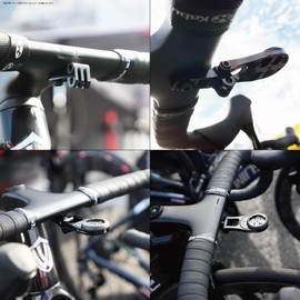 Rec-Mounts Winspace (ZERO/ZERO SL) Integrated Carbon Handlebar Type α Combo Mount (Compatible with 14 Brand Models) [WINSPACE1αW] Garmin, Cat Eye, Pioneer, Leatherin, Wahoo, Brighton, Giant, iGPSport, CYCPLUS, CooSpo, Polar, Go Pro. Compatible with HERO 