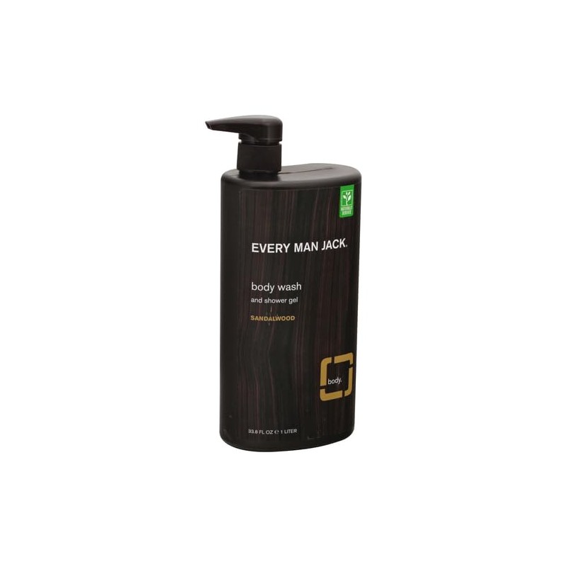 Every Man Jack Body Wash, Sandalwood 33.8-ounce