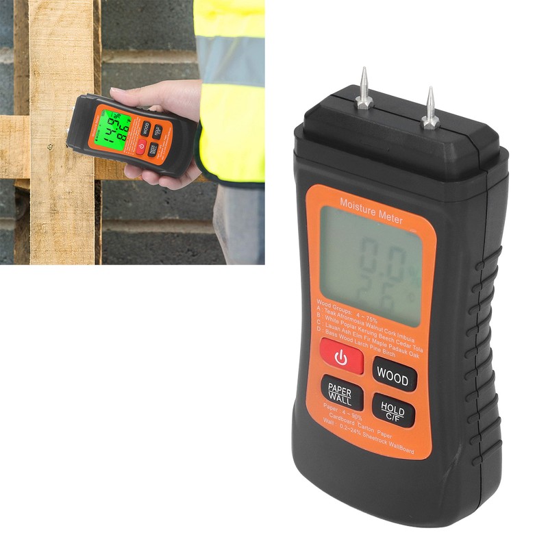 Moisture Meter Wood Moisture Detector Intelligent Temperature Humidity Measuring Digital