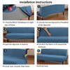 Turquoize Stretch Futon Cover Armless Sofa Cover Sofa Bed Slipcover