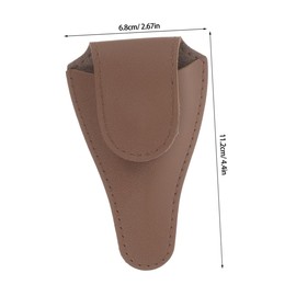 Healvian 2pcs Nail Clipper Leather Case Fingernail Clippers Nail Cuticle Scissor Bag Nail Scissors Protective Case Scissors Holder Pouch Scissor Holder Pouch Cases Cutter Coffee Pu Leather