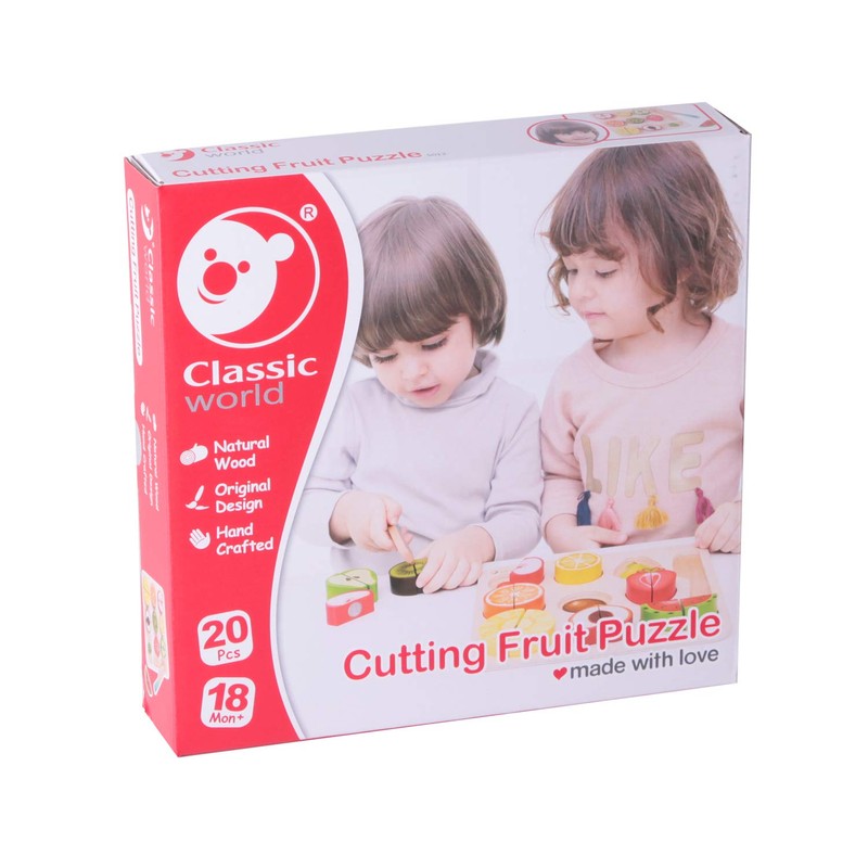 Classic World Cutting Fruit Puzzle Molding Puzzle 1 Year Old