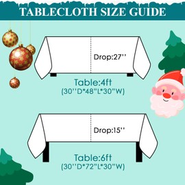 VidaFete 60*84inch Rectangle Tablecloth Polyester Table Cloth，Stain Resistant and Wrinkle Polyester Dining Table Cover for Kitchen Dinning Party Wedding Rectangular Tabletop Buffet Decoration(White)