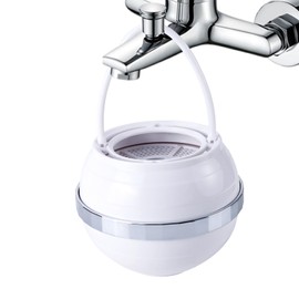 NowDoWin Bath Ball Filter For Tub, Bath Water Filter For Tub Faucet, BPA Free, Removes Hundreds Of Contaminants, Purify Your Bathwater For Healthier Skin And Hair, 2500 Gallons Of Filtration, White