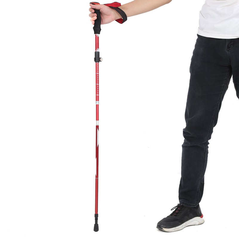 Collapsible Lightweight Aluminum Pole Hiking Stick Cane for Trekking Mountaineering