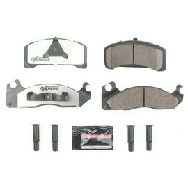 Power Stop Z26-310, Z26 Street Warrior Front Carbon Fiber Ceramic Brake Pads with Hardware For Fairm, Mustang, Thunderbird, Capri, Cougar, Marquis, Ze [Model Specific]