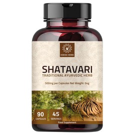 Shatavari Capsules for Women | Shatavari Herbal Supplement | (90 Capsules) Non-GMO, Gluten Free, 1000mg, 90 Vegan Caps
