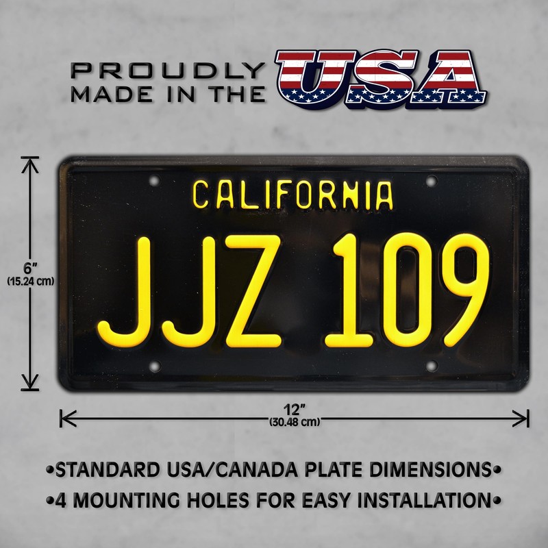 Bullitt | JJZ 109 | Metal Stamped License Plate