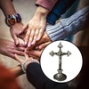 Standing Crucifix with Base Alloy for Home Chapel Decoration and