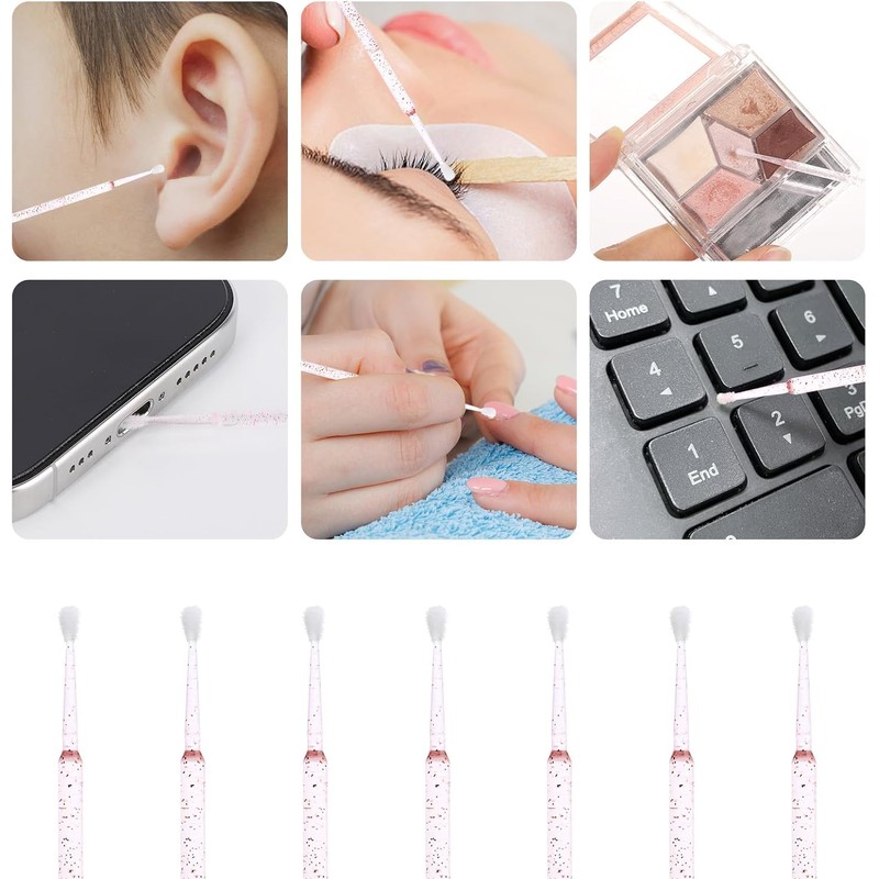 Tbestmax 1000 microcepillos aplicadores, microhisopos, varitas desechables para rímel de