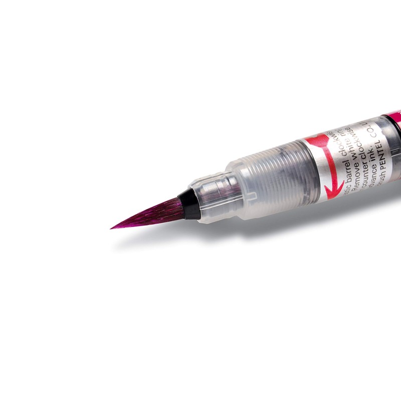 Pentel Arts Colour Brush, Black (Dye) ink, 1 Blister card