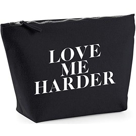 Hippowarehouse love me harder printed make up cosmetic wash bag 18x19x9cm