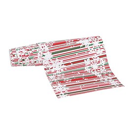 Department 56 Accessories for Village Collections Christmas Snowflake Striped Street Landscape, 48 Inch, Multicolor