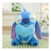 Para Bonito Peluche Stitch Angel Abrazando Corazón 45cm Azul