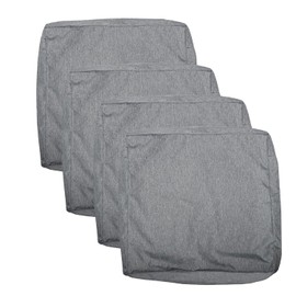 youngseahome Fundas de cojín para asiento de patio, fundas de repuesto lavables, impermeables, para muebles de exterior, para sofá, jardín, sofá, gris, 24 x 22 x 4 pulgadas (solo 4 fundas)