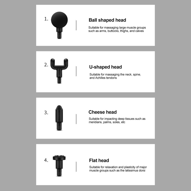 Fascia Massage Gun 6 Speeds Adjustable Portable Handheld Muscle Massager